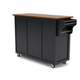 thumbnail image 2 of Homestyles Create-a-Cart Wood Rolling Kitchen Cart in Black, 2 of 10