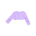 thumbnail image 4 of zdhoor Kids Girls Long Sleeves Bolero Jacket Shrug Short Cardigan Sweater Wedding Prom Dress Cover Up Purple 120, 4 of 5