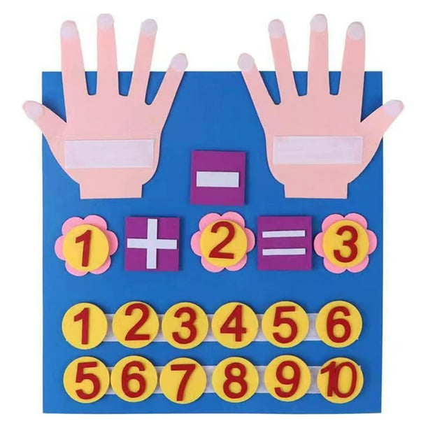 Felt Board Finger Numbers Counting Toy Teaching Aids Numbers Felt Board for Kids,Felt Math
