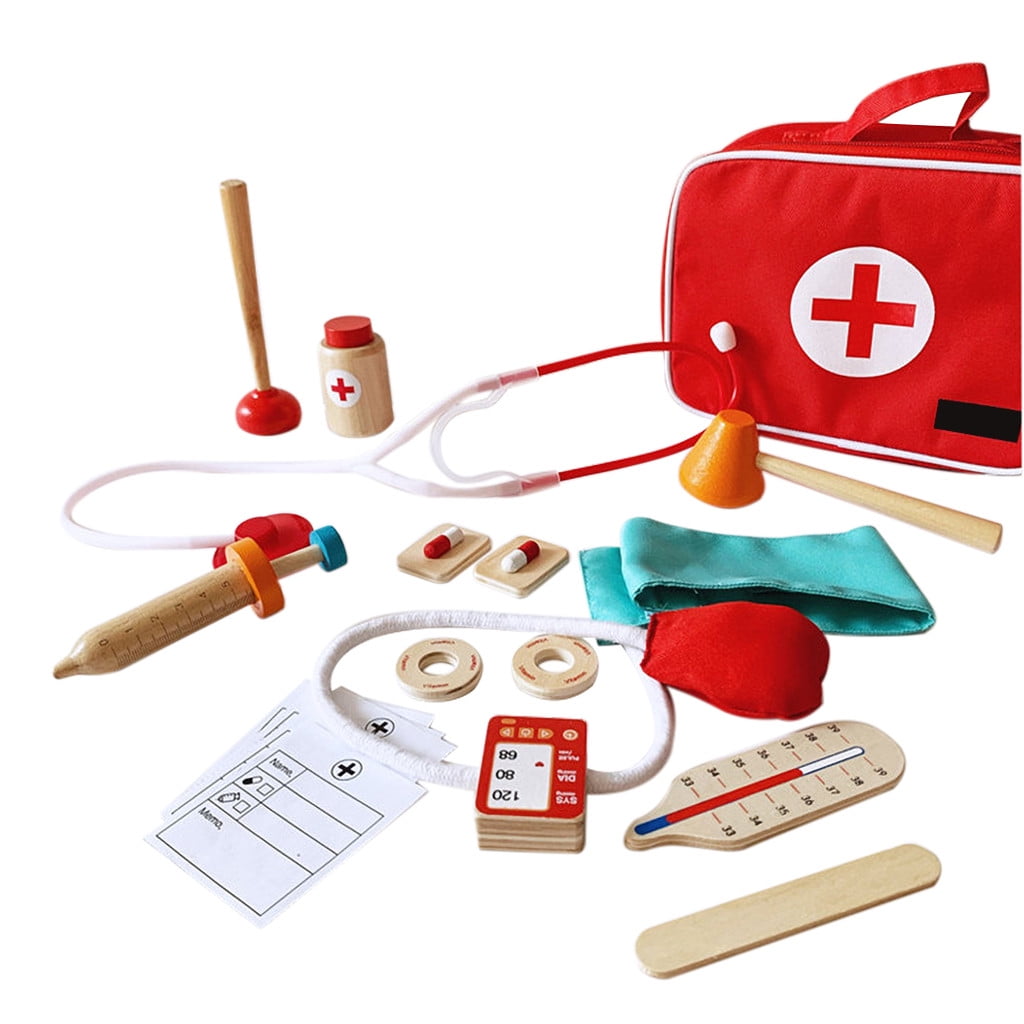 wooden medical kit