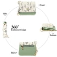 thumbnail image 5 of GAEKEAO Small Wallet for Women RFID Blocking Slim Keychian Wallet Floral Vegan Leather Card Holder with Zip Pocket ID Window, 5 of 7