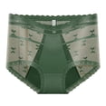 thumbnail image 4 of Gibobby Tangas de sexy mujer Ropa interior sexy con borde de encaje para mujer Love Mesh High Waist Luxury Ice Silk Triángulos para mujer(Verde,M), 4 of 5