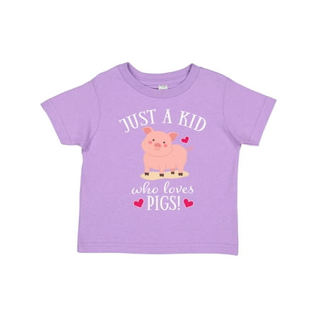 

Inktastic Just a Kid Who Loves Pigs Boys or Girls Toddler T-Shirt