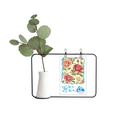thumbnail image 1 of Antique Rose Acuarela Flor de la planta Jarrones colgantes de vidrio transparente Decoración Botella, 1 of 4