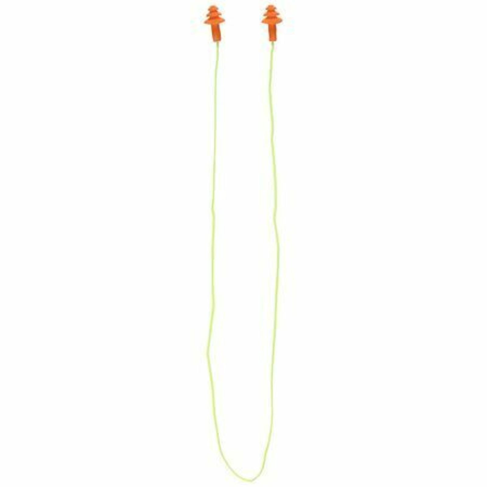 Pyramex RP3001 Reusable Earplugs Corded 24 dB Orange 50 Pair