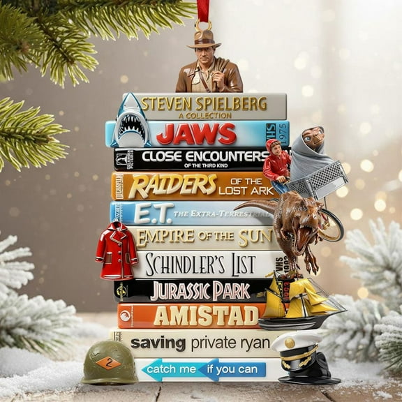 Masterpiece Stack Acrylic Christmas Ornament, Gift For Cinema Geek, Movie Ornament, Stack Ornament, Christmas Ornament, Movie Night Decor