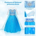 thumbnail image 3 of Vestidos de princesa Meland para niñas con capa larga de 9 a 10 años, 3 of 7
