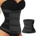 thumbnail image 2 of Hot Sweat Waist Slimming Fine-Tuning Zipper Belt Body Shaping Machine Weight Loss Exercise Belt Large Size Black XL, 2 of 4
