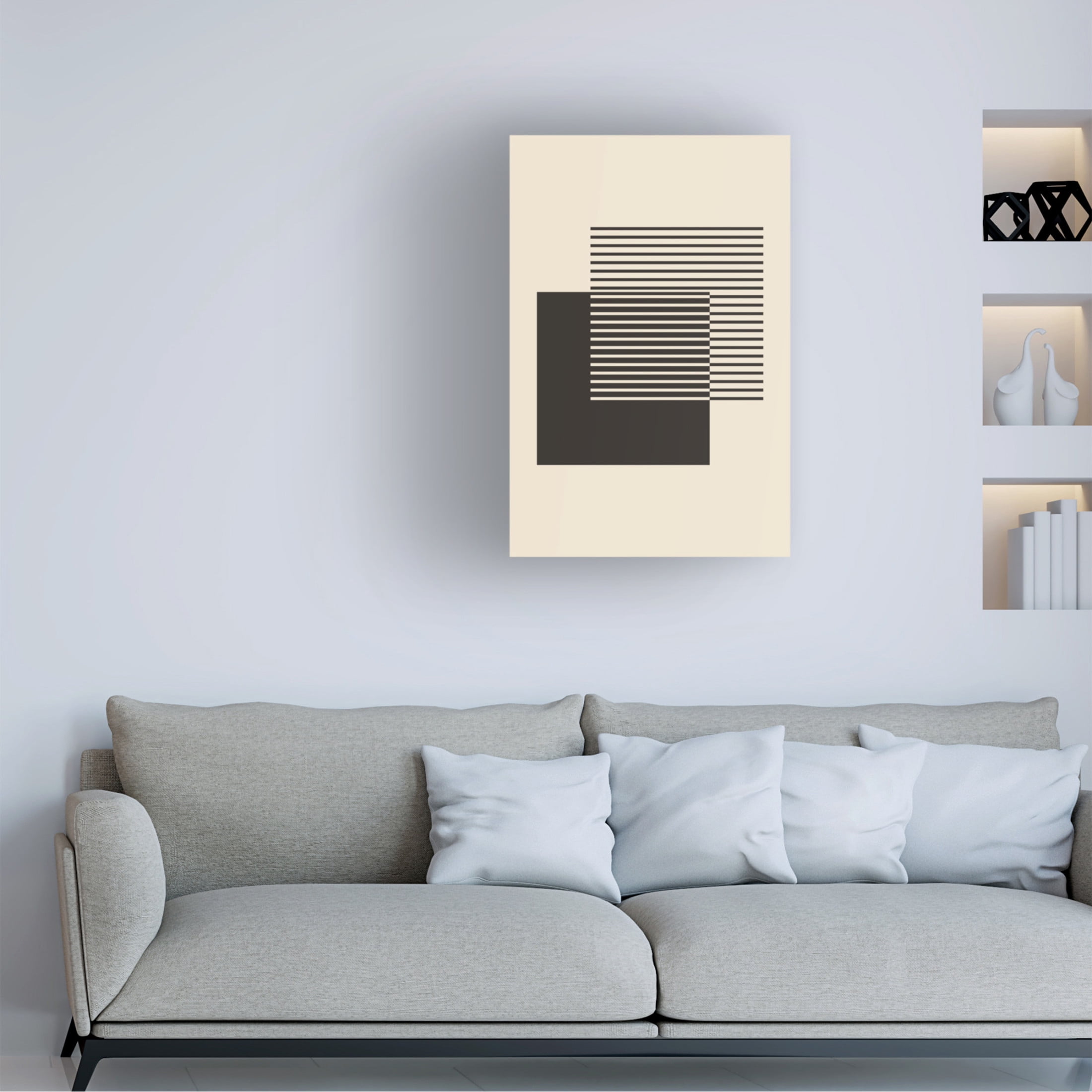 Trademark Fine Art jay stanley Geometric Squares 2 Canvas Wall Art
