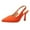 Orange, variant on Ladies Fashion Solid Color Leather Pointed Shallow Buckle Thin High Heeled Sandals Hot Pink
