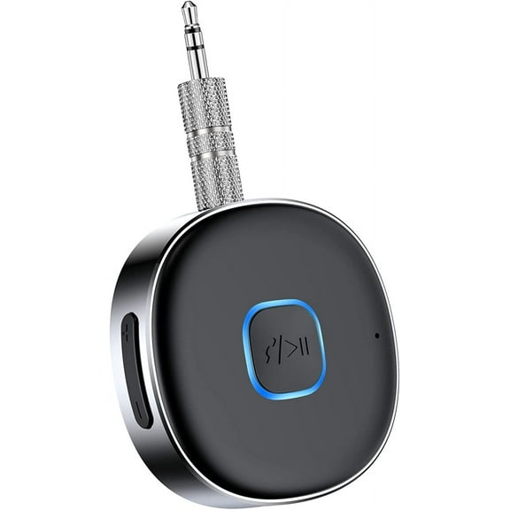 Bluetooth Receiver, Bluetooth Aux Receiver, Portable 3.5mm Aux Car Adapter, Bluetooth 5.0 Wireless Audio Receiver for Car/Home Stereo/Wired Headphones/Speaker, 16H Battery Life