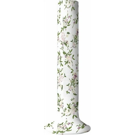 Tower Fan Dust Cover Vertical Fan Cover Dustproof Protective Floor Standing Fan Cover Leaf Floral White Household Tower Fan Cloth Cover Washable