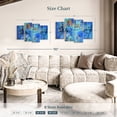 thumbnail image 4 of Elephant Stock Royal Blue Abstract Wall Art - Horizontal Multi Panel Canvas - Living Room Wall Decor - Abstract Multi Panel - Blue And Turquoise Decor - 43" x 27", 4 of 8