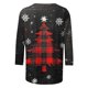 thumbnail image 4 of Fiudx Tops para Mujer Camiseta con Estampado Navideño a La Moda para Mujer, Blusa con Mangas 3/4, Tops Informales con Cuello Redondo, 4 of 5