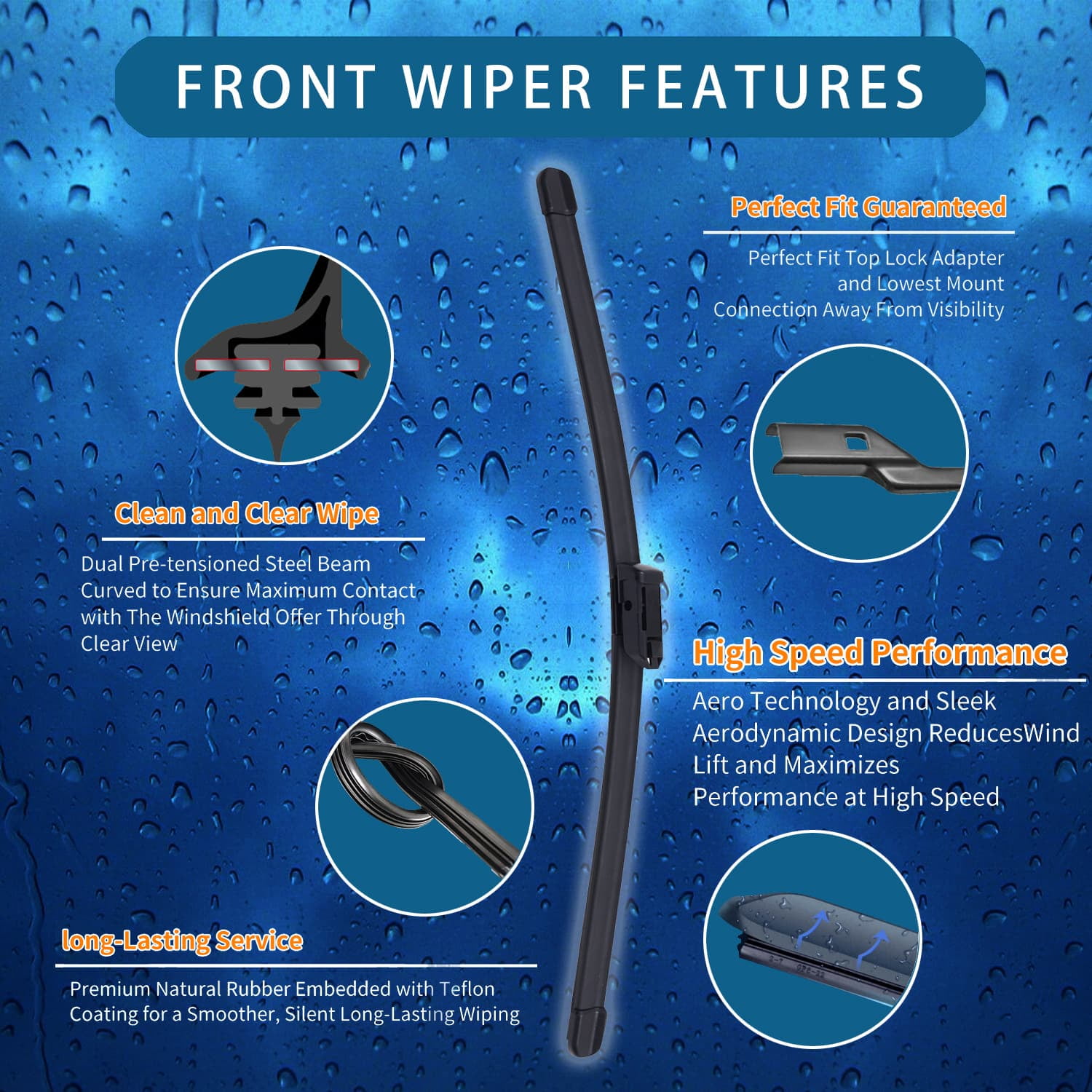 CLEARGO Wiper Blade Kit (Front + Rear) for 2022–2025 Chevy Trailblazer – Driver 24", Passenger 18", Rear 11" – All-Season OEM Quality