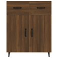 thumbnail image 3 of vidaXL Sideboard Brown Oak 69.5x34x90 cm Engineered Wood, 3 of 5