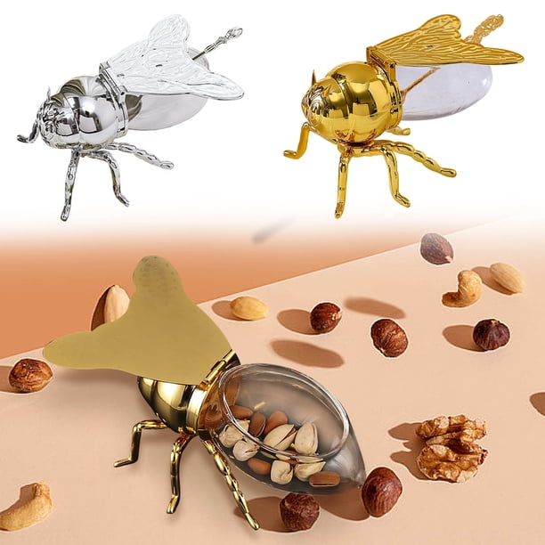 Tarro de plástico para abejas - Recipiente blanco de almacenamiento para salsa de soja, condimentos y productos secos