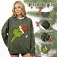 thumbnail image 5 of AQOCRITIK Christmas Sweatshirts for Women Christmas-themed fun patterns Pullover Sweatshirts Holiday Vacation Graphic Tees Tops Winter Outfit, 5 of 6