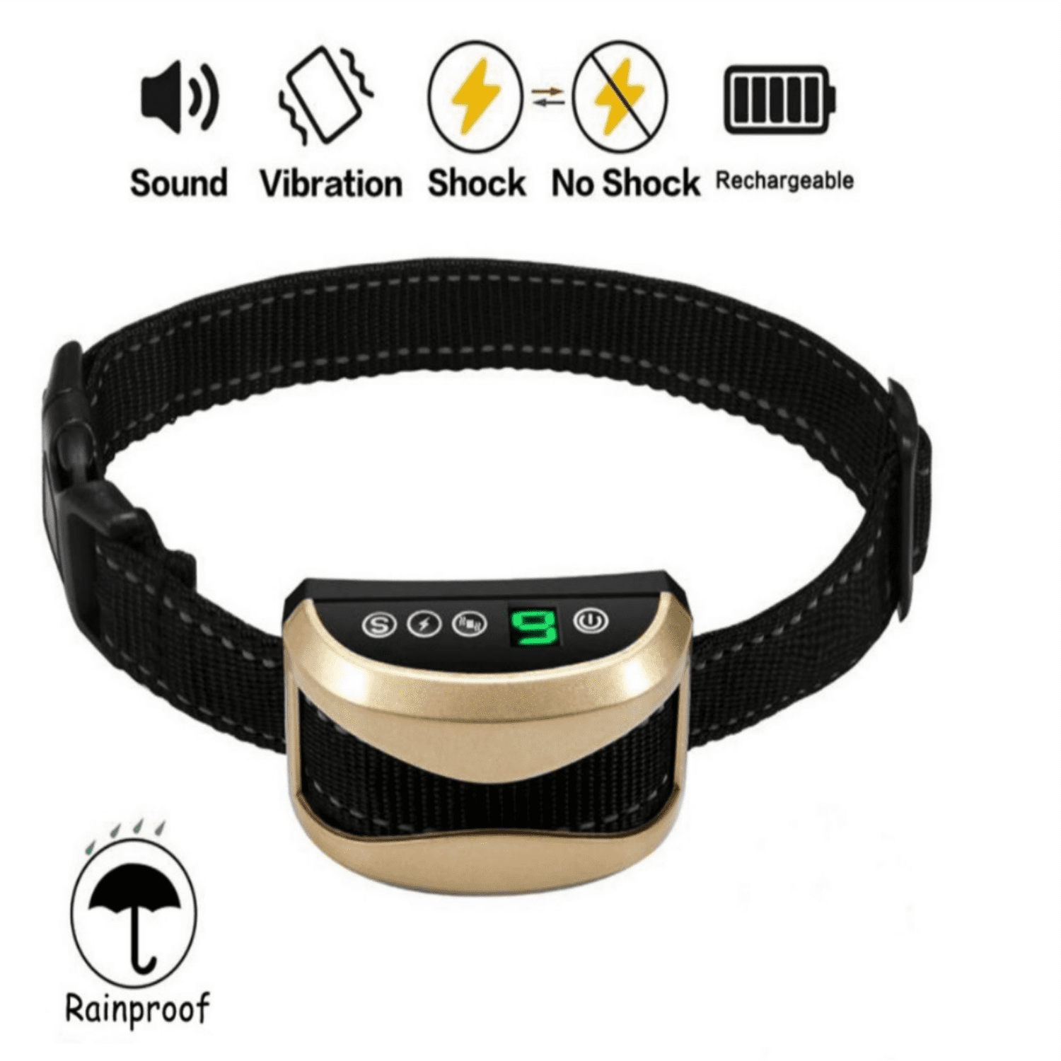 Dog Bark Collar, Anti Barking Training Collar Vibration No Shock Dog