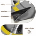 thumbnail image 6 of Round Area Rugs Collection 4 Ft, Yellow Geometric Non-Slip Residential Carpet, Gray Black Retro Abstract Stripes Lines Indoor Crawling Mats Runner Rugs for Living Room/Dining Room/Bedroom, 6 of 8