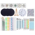 thumbnail image 1 of Kit de 38 piezas de herramientas para pintar mandalas con puntos - Juego de plantillas de pintura con puntos y bandeja para materiales de arte y manualidades, 1 of 5