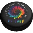 thumbnail image 3 of Be Kind Sign Language Deaf Awareness ASL Rv Spare Tire Cover for Rv Trailer Wheel Covers for Trailer Tires Weatherproof Univers, 3 of 5