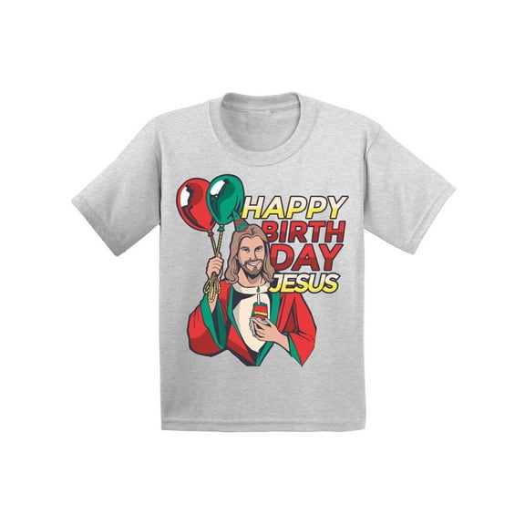 Happy Birthday Jesus Christmas Shirt for Kids Xmas T-Shirt for Boys Girls Children Funny Jesus Tee Holiday Outfit