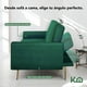 thumbnail image 3 of Sofá Cama Reclinable Para 3 Personas Poliéster Tipo Terciopelo Kingshouse verde, 3 of 8