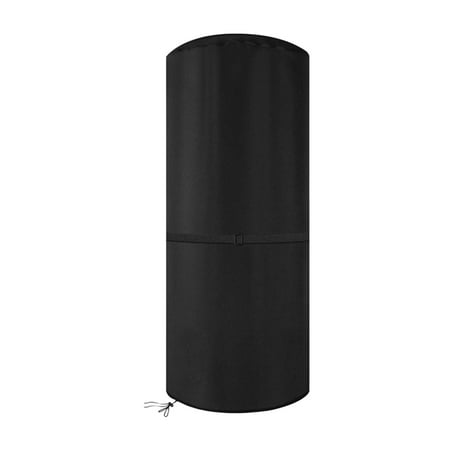 Patio Heater Cover Waterproof with Drawstring, Outdoor Patio Heater Cover, Round Patio Heater Cover for Bad Weather (Black)