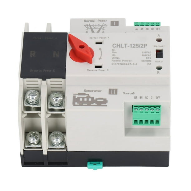 Interruptor De Alimentación Dual, Carcasa Ignífuga AC230V Resistencia A Altas Temperaturas Interruptor De Transferencia Automática Antienvejecimiento Para Centro Comercial Para