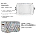 thumbnail image 2 of Yayeee Canvas Storage Basket with Handles for Shelves Fabric Bins Closet Organizer, Light Blue Shimmering Pattern, 2 of 8