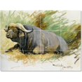 thumbnail image 1 of Ceramic Tile Mural-Wilhelm Kuhnert Animals Painting 71. 17" w x 12.75" h using (12) 4.25 x 4.25 ceramic tiles, 1 of 3