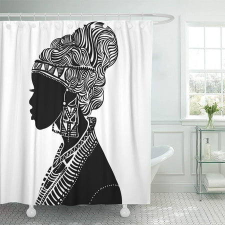 Bath Shower Curtain 60x72 Inch, Woman Silhouette Shower Curtain