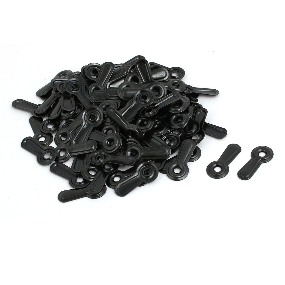 Uxcell 20mmx9mmx1mm Metal Ridged Picture Photo Frame Turn Button Black