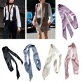 thumbnail image 3 of Jesscasday Women Skinny Scarf Thin Belt Tie Scarf Bag Handle Wrap Silk Feeling Choker Elegant Scarf Decoration, 3 of 21
