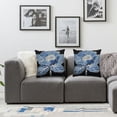 thumbnail image 3 of Acheng Vintage Floral Navy Blue Decorations Pillow Covers Set of 2,Throw Pillows Covers for Outdoor Couch Sofa Living Room Golden Lines Geometric Couch Pillows Cushion Cover White, 3 of 6