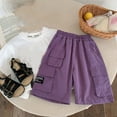 thumbnail image 2 of Little Boys Cargo Shorts for Kids Lightweight Casual Straight Leg Regular Summer Shorts with Pockets Boy Outfits 3-4 Years Boys Clothes, 2 of 7