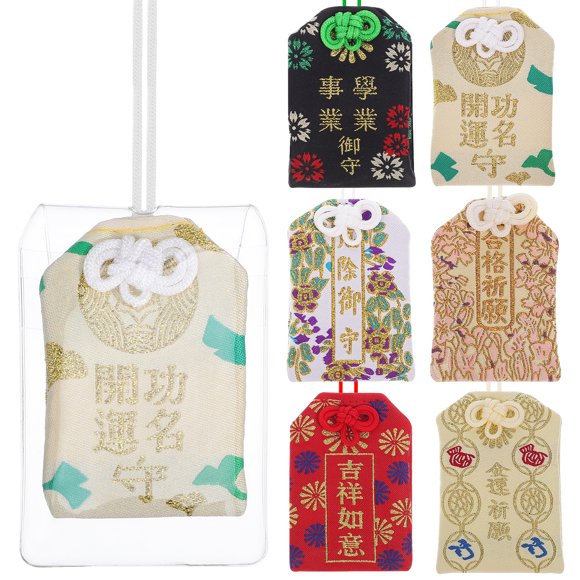 6 Pcs Japanese Omamori Charm Japanese Charms Good Luck Charms Omamori Charm For Car Home Bag Gifts