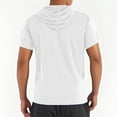 thumbnail image 4 of Miluxas Short Sleeve Hoodies for Men Hoodies Summer Sweatshirt Lightweight Breathable Workout Shirts Pullover White XL(XL), 4 of 6