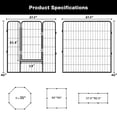 thumbnail image 6 of Waleaf Heavy Duty Dog Playpen , 8 Panels Dog Fence 40 inches, Portable Pet Fences Indoor Outdoors, 6 of 9