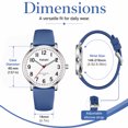 thumbnail image 3 of Women’s Quartz Watch with Minimalist Large Dial, Silicone Strap,Waterproof Watch for Woman,Birthday Gift for Woman, 3 of 8