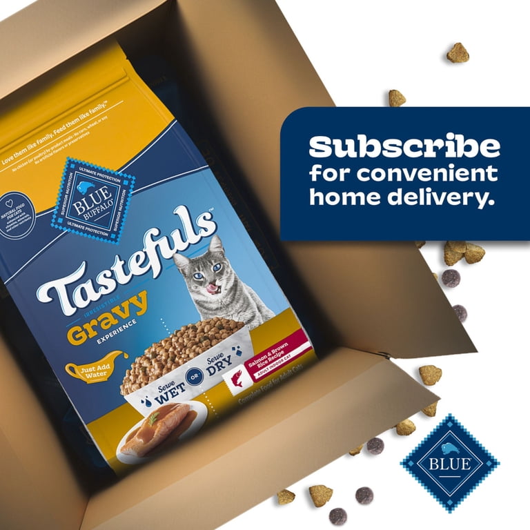 Blue Buffalo Tastefuls Irresistible Gravy Indoor Dry Cat Food, Salmon, 5lb photo 8