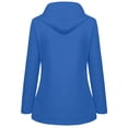 thumbnail image 4 of WTOBBY Women's Plush Lined Waterproof Jacket - Thickened Hooded Sun Protective Coat for Cold Weather Outdoor Activities and Winter Sports ,Blue 2XL, 4 of 4