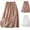 Pink, variant on PUMISAS Summer Skirts For Women High Waisted Flowy Elastic Waist Skirts Casual Loose A-Line Mid-Length Pleated Skirts