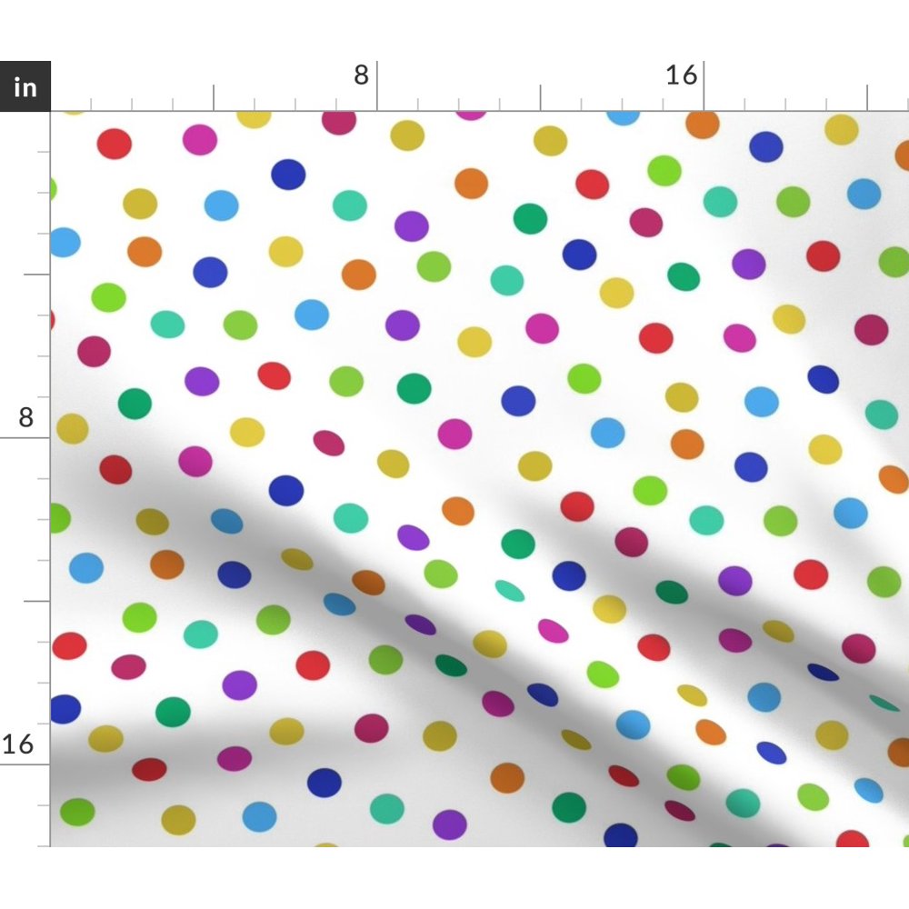 Confetti Dots Polka Polkadots Colorful Fabric Printed by Spoonflower
