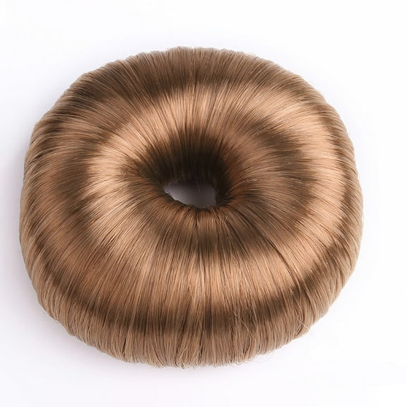 Hair Rope Extensions - Blonde Wig Fiber Bun Hair Care for Women Synthetic Ring Style for Effortless