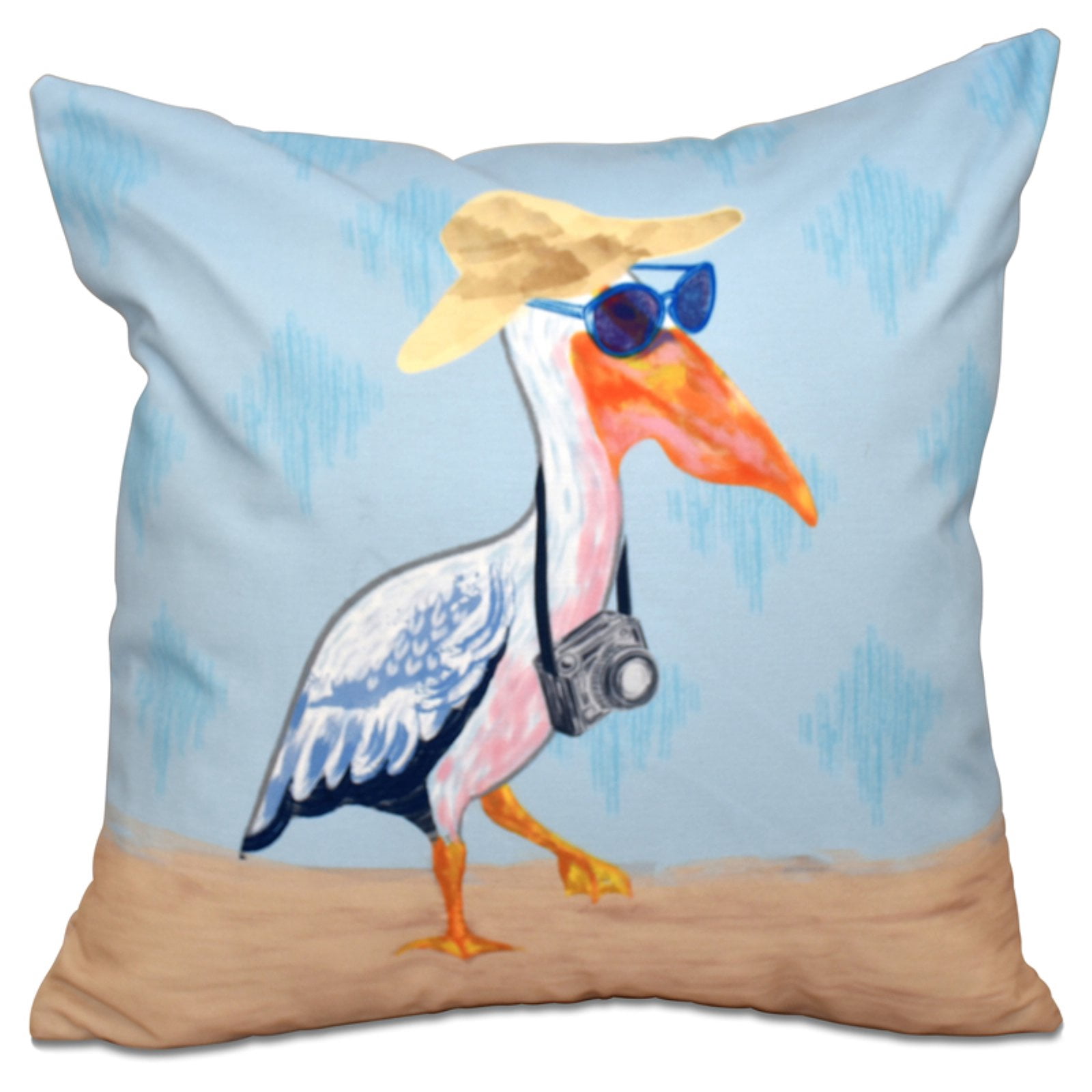 Simply Daisy 16" x 16" Bernadette Animal Print Pillow, Blue