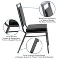 thumbnail image 5 of BizChair 2 Pack Square Back Stacking Banquet Chair in Black Vinyl with Silvervein Frame, 5 of 15
