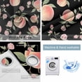 thumbnail image 4 of Peach Blackout Curtains for Bedroom/Living Room, Thermal Insulated Kitchen Curtains, Spring Floral Green Leaf Botanical Pink Fruit Black Grommet Darkening Window Treatment Drapes 52"x84"x2, 4 of 8