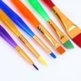 thumbnail image 2 of Sparsain Pack Kids Paint Brushes Assorted Sizes Colorful Artist Brush Set for Beginner Painting Practice, 2 of 5